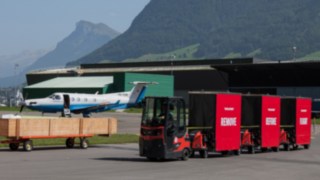 Routenzug von Linde im Einsatz bei Pilatus Routenzug von Linde im Einsatz bei Pilatus